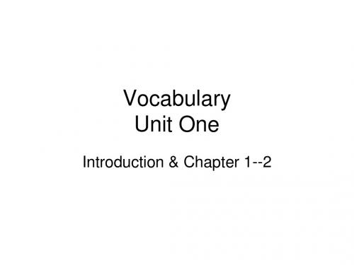 Vocabulary