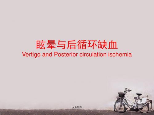 眩晕与后循环缺血  PPT课件
