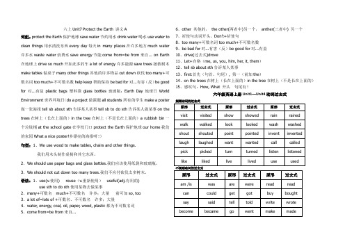 译林版六上Unit7语法总结