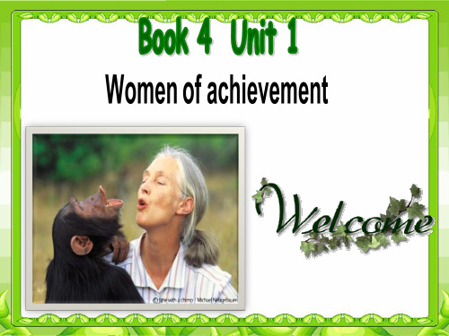 人教版高中英语必修4unit 1 Women of Great Achievement reading 课件