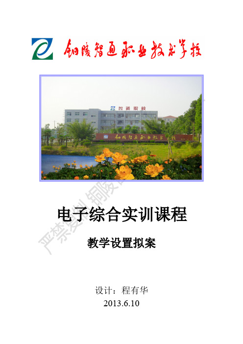 程有华-电子综合实训教学设置及考核方案