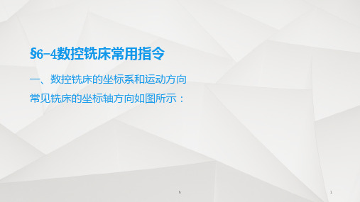 数控铣床常用指令