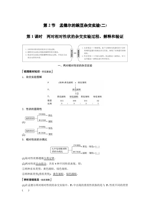 第1章 第2节 第1课时 两对相对性状的杂交实验过程、解释和验证