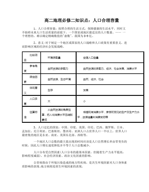 高二地理必修二知识点总结