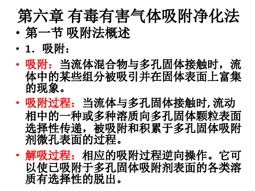 有毒有害气体吸附净化法