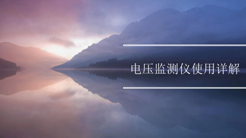 变电站二次设备电压监测仪使用详解