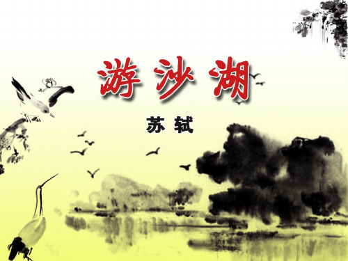 人教版高中语文选修“中国古代诗歌散文欣赏《游沙湖 》