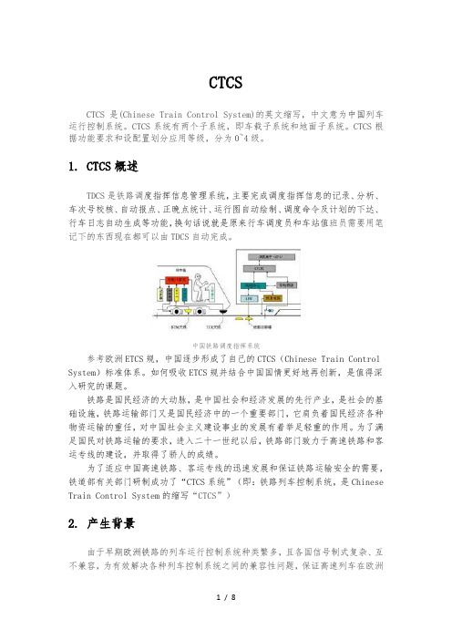 中国列车运行控制系统(CTCS)