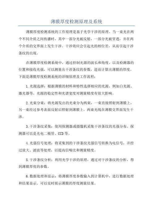 薄膜厚度检测原理及系统