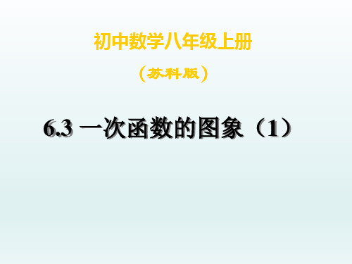 初中数学苏科版八年级上册6.3 一次函数的图像