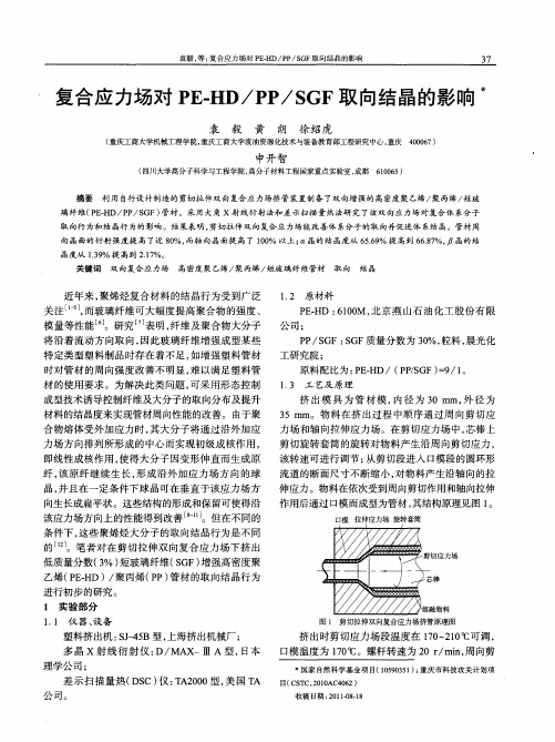 复合应力场对PE-HD／PP／SGF取向结晶的影响