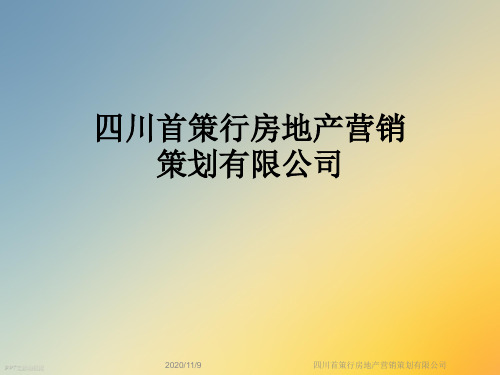 四川首策行房地产营销策划有限公司