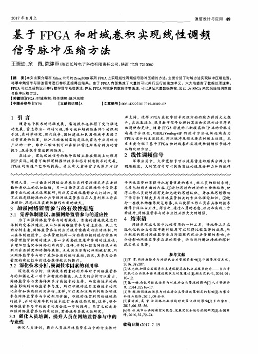 基于FPGA和时域卷积实现线性调频信号脉冲压缩方法