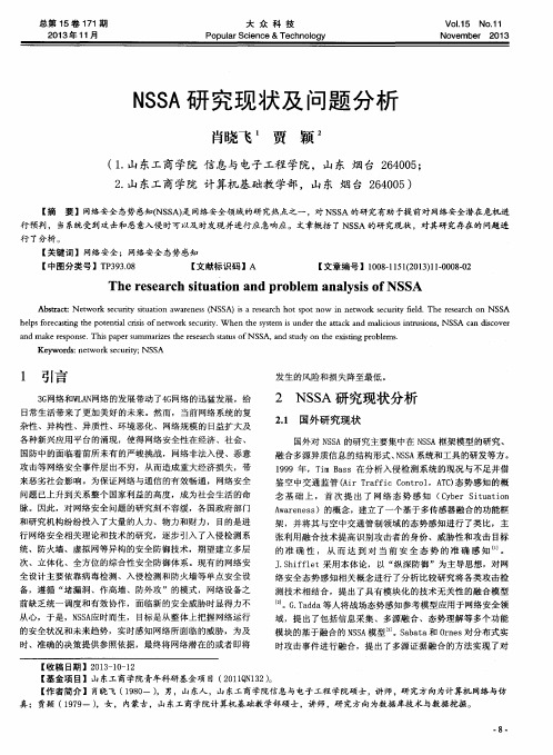 NSSA研究现状及问题分析