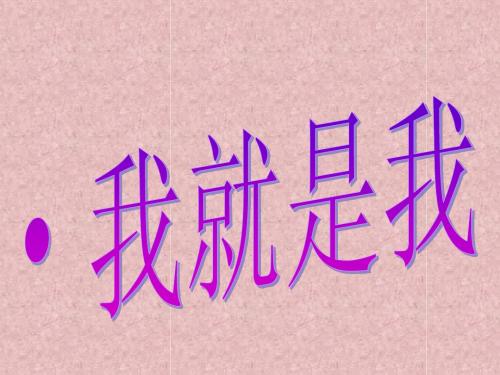 我就是我ppt (1)