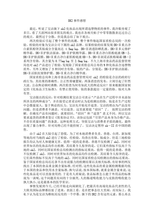 SK2事件感想