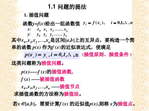 计算方法 1插值方法