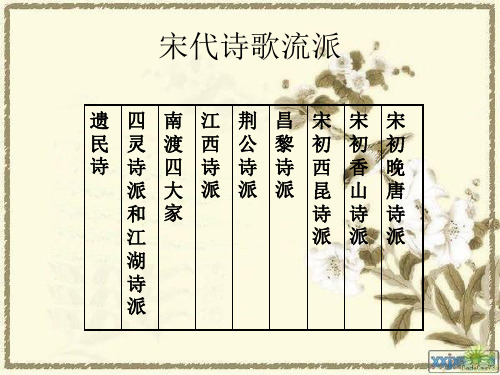 宋代诗歌流派