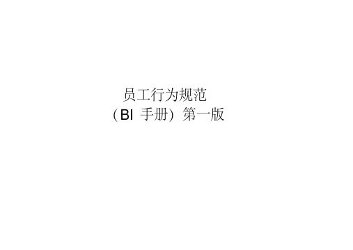 (完整版)员工行为规范BI手册范本