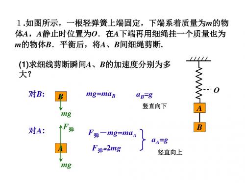 高一物理力学中的弹簧问题