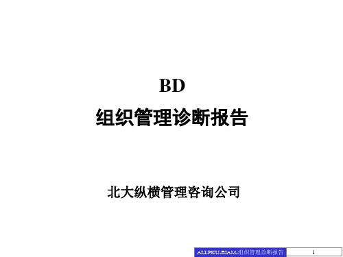 北大纵横-BD组织管理诊断报告(PPT 122页)