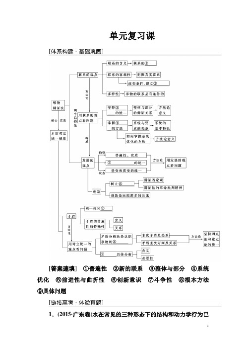 2016秋政治人教版必修4习题：单元复习课3 Word版含解析