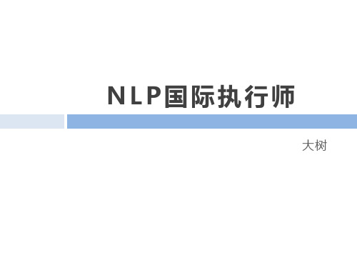 NLP国际执行师课程核心内容课件