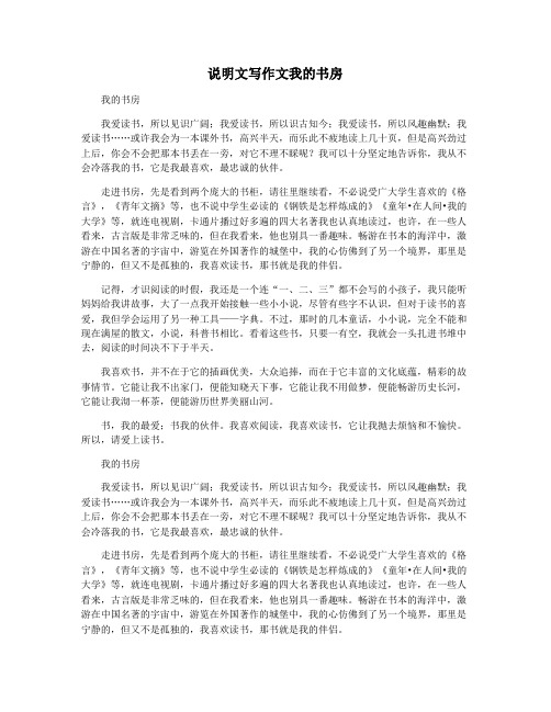 说明文写作文我的书房