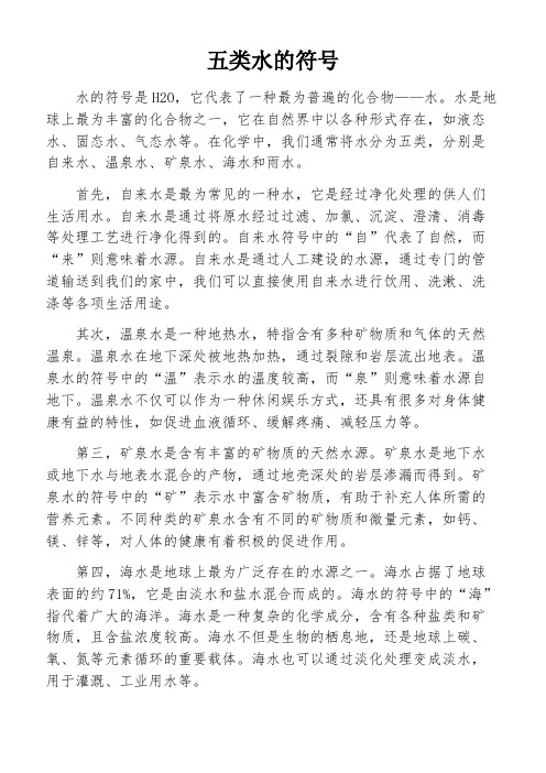 五类水的符号