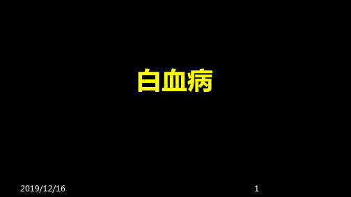 白血病血液系统PPT课件