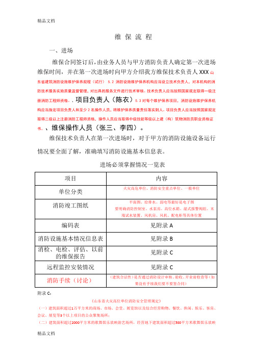 消防维保合同签订后的维保流程教学文案