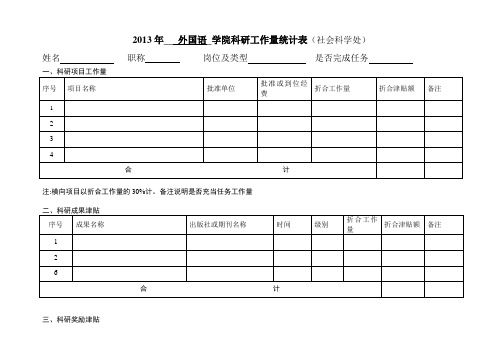 3年___外国语_学院科研工作量统计表(社会科学处)