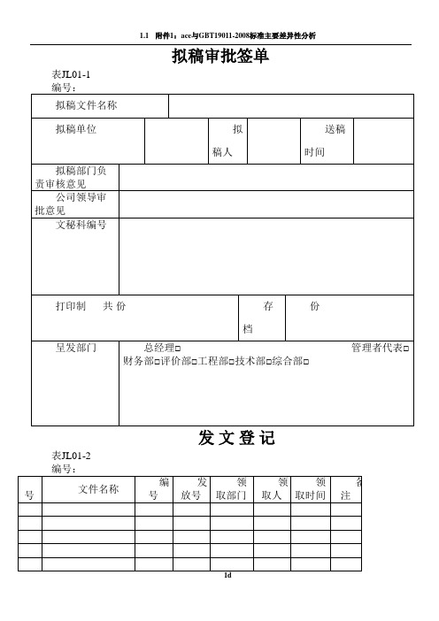 工程施工管理体系表格(汇总)