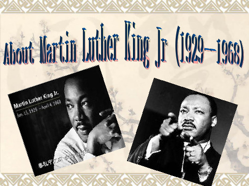 Martin Luther King 马丁路德金 介绍 英文版