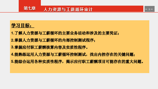 企业财务审计课件第7章