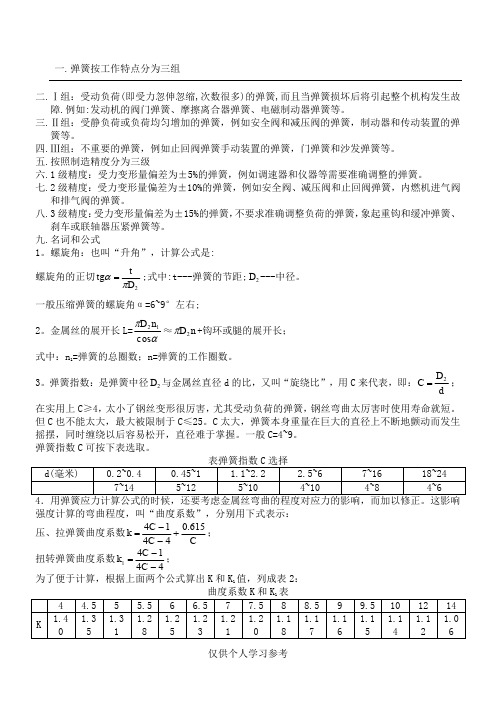 弹簧设计和计算