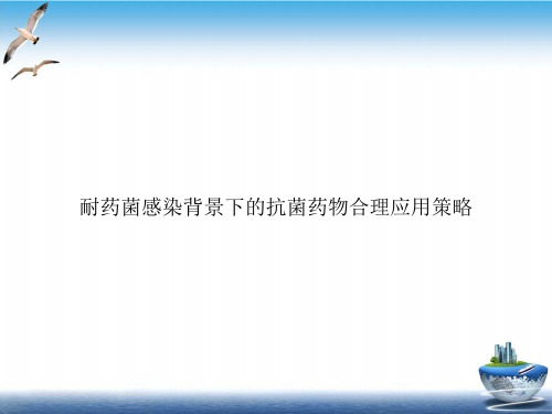 耐药菌感染背景下的抗菌药物合理应用策略PPT培训讲义