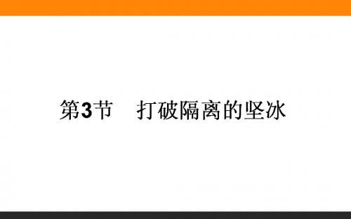 2016-2017学年人民版必修3：8.3 打破隔离的坚冰 课件(34张)