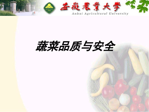 蔬菜品质与安全-第二部分-副本