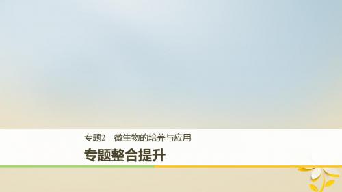 高中生物专题2微生物的培养与应用专题整合提升同步备课课件新人教版选修一