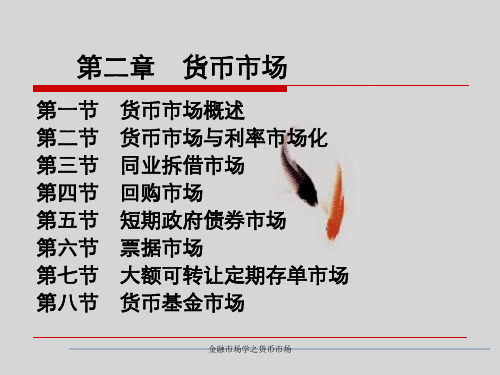 金融市场学之货币市场