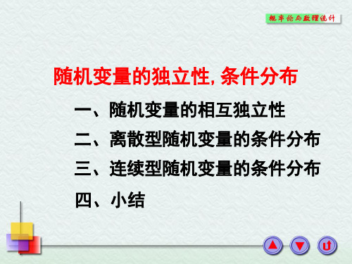 随机变量的独立性,条件分布
