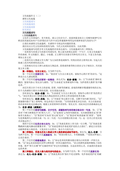 文化底蕴作文2