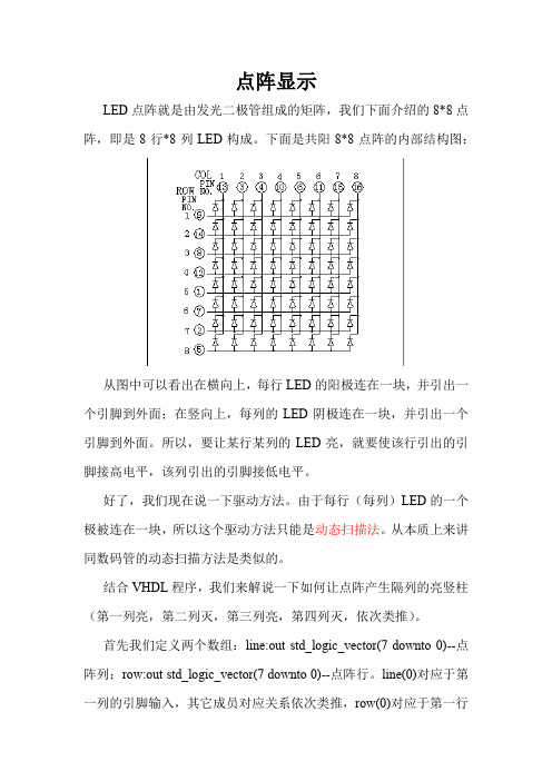 基于FPGA verilog的点阵显示