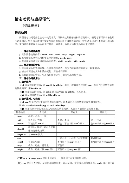 情态动词与虚拟语气