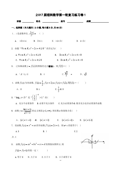 届高三理科数学第一轮复习练习卷