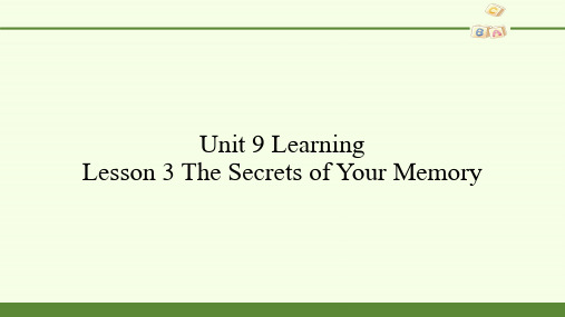 高中-英语-北师大版-第三册-Unit 9 Learning Lesson 3  课件