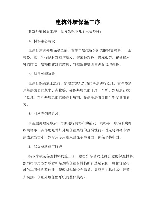 建筑外墙保温工序