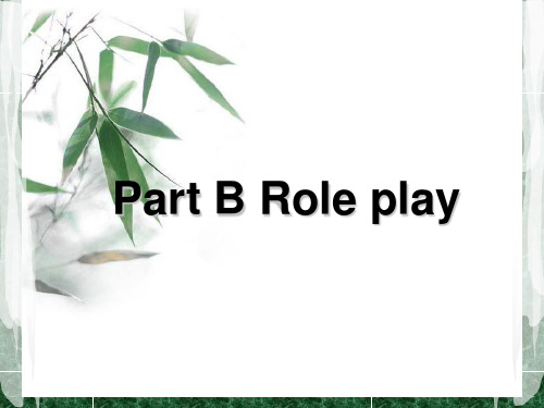 Part B Role play