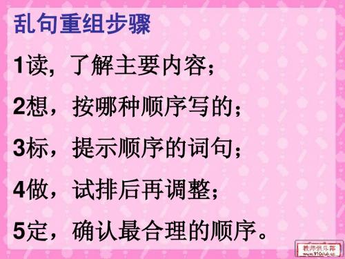 乱句重组